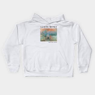 Claude Monet- Impression, Sunrise (1872) Kids Hoodie